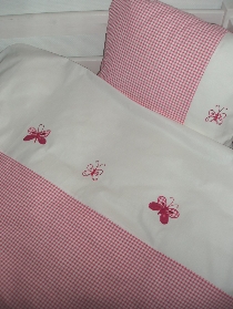 Junior sengetøj Sommerfugl, Zelection, Pink